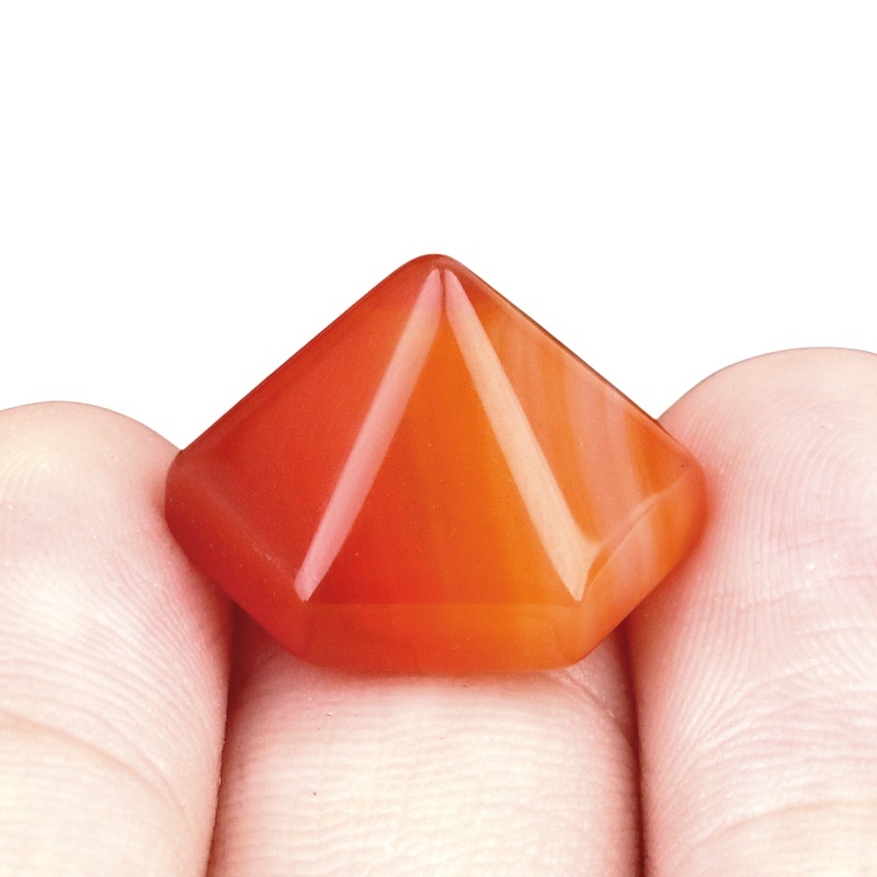 Handmade Craved Hexagonal Pyramid Cabochons Beads (10x16mm) for Making Jewelry
