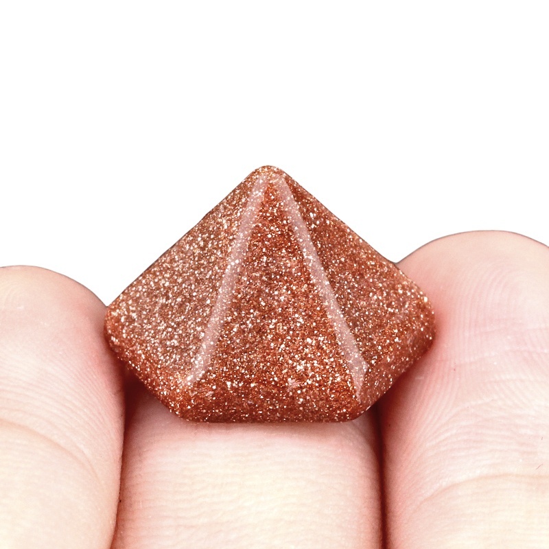 Handmade Craved Hexagonal Pyramid Cabochons Beads (10x16mm) for Making Jewelry