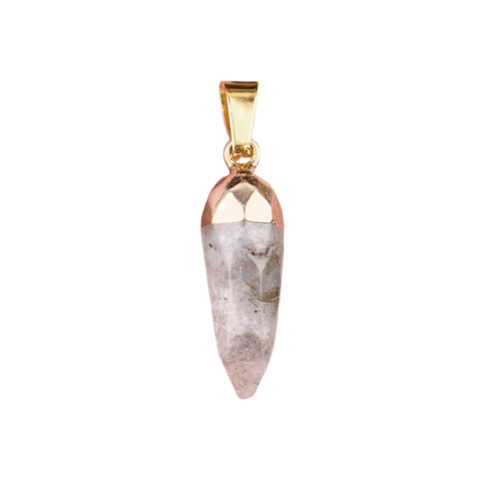 Handmade Craved Faceted Chili Gold Stone Pendant for Making Jewelry