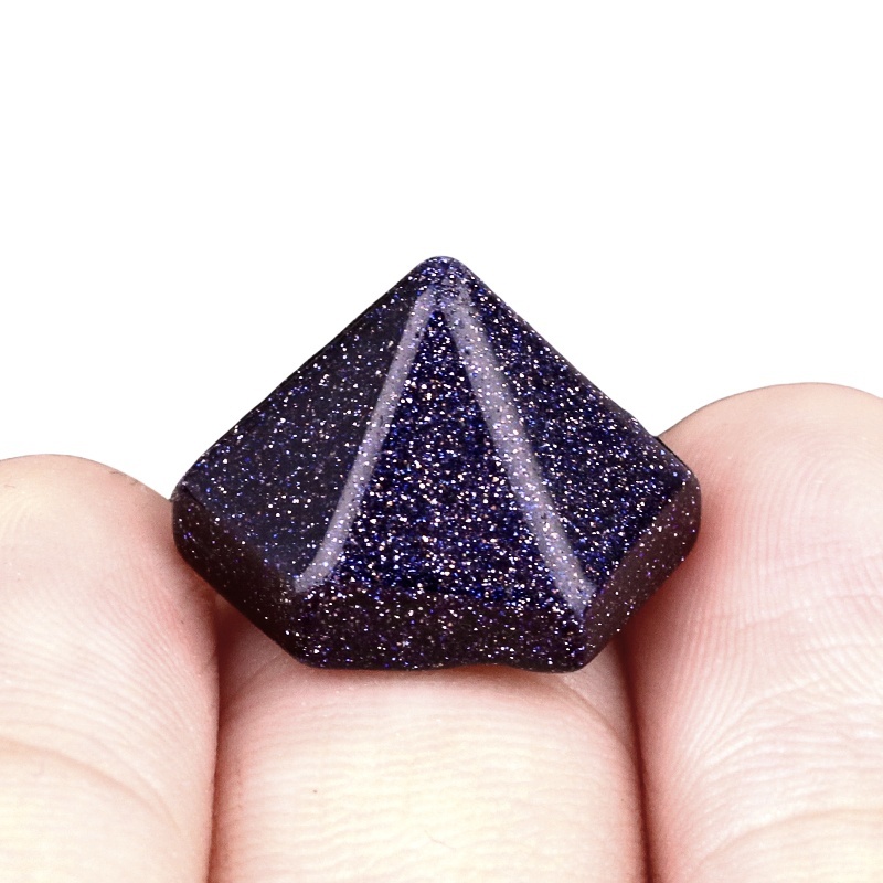 Handmade Craved Hexagonal Pyramid Cabochons Beads (10x16mm) for Making Jewelry