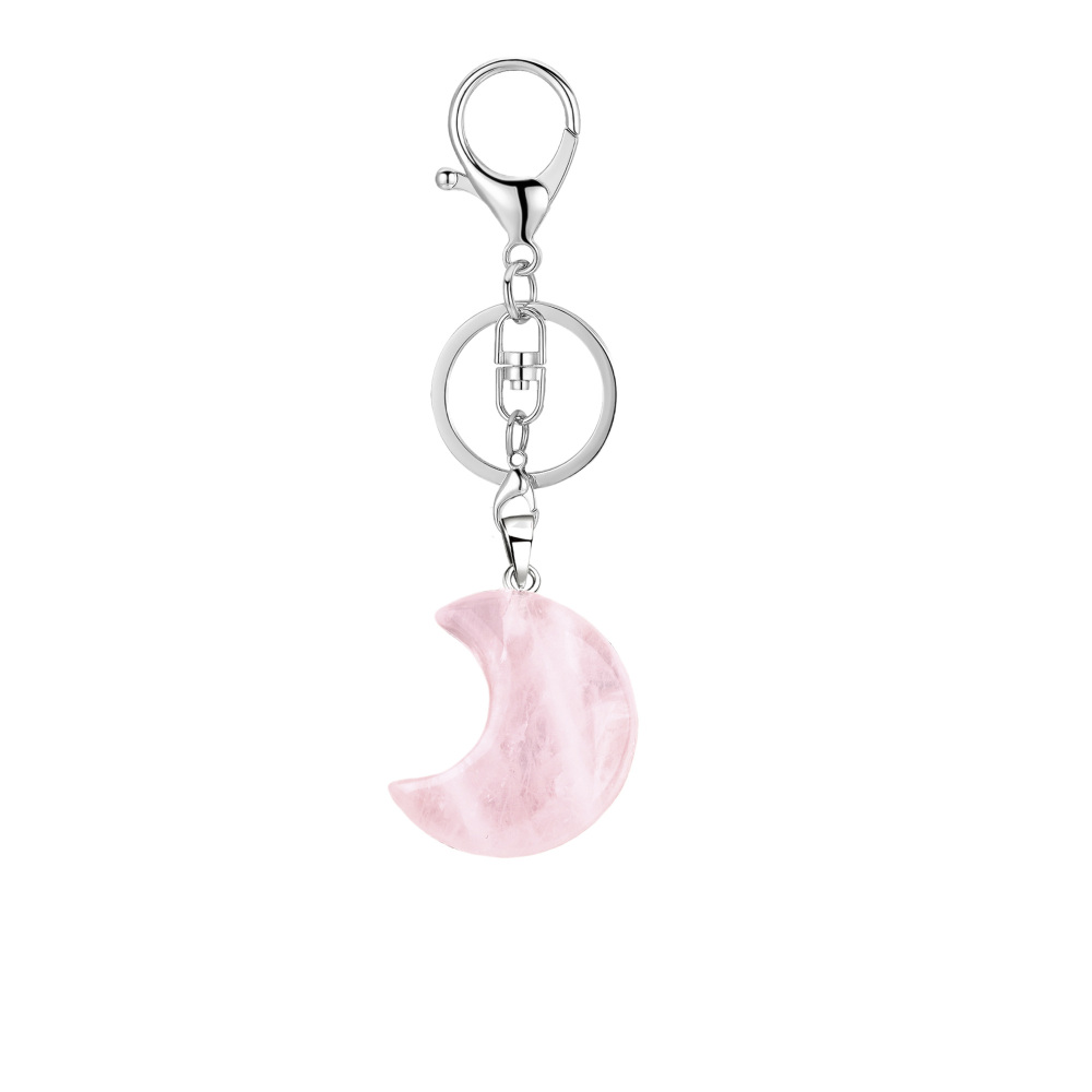 30MM Moon Stone Pendant Keychain