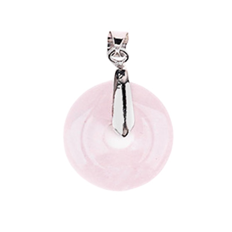 20MM Coin Stone Pendant for Making Jewelry Silver Clasp Pingan Charms