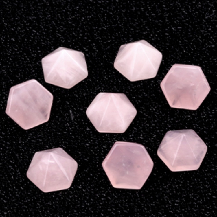 Handmade Craved Hexagonal Pyramid Cabochons Beads (10x16mm) for Making Jewelry