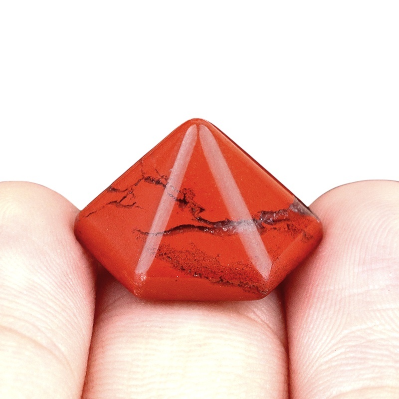 Handmade Craved Hexagonal Pyramid Cabochons Beads (10x16mm) for Making Jewelry