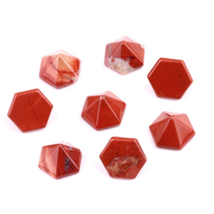 Handmade Craved Hexagonal Pyramid Cabochons Beads (10x16mm) for Making Jewelry