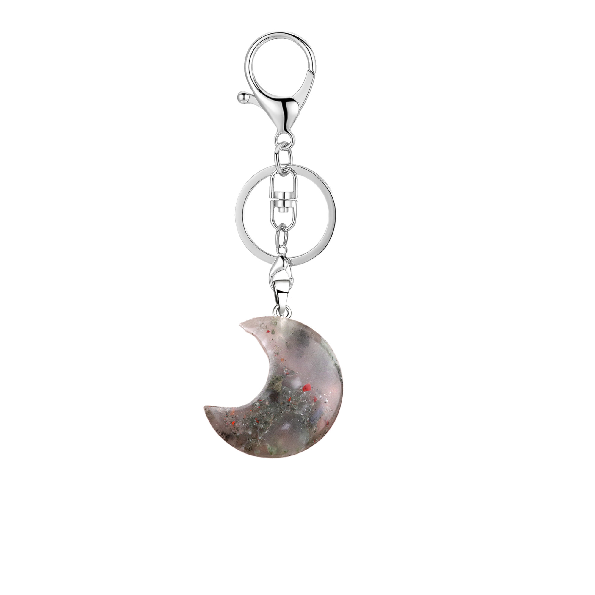 30MM Moon Stone Pendant Keychain