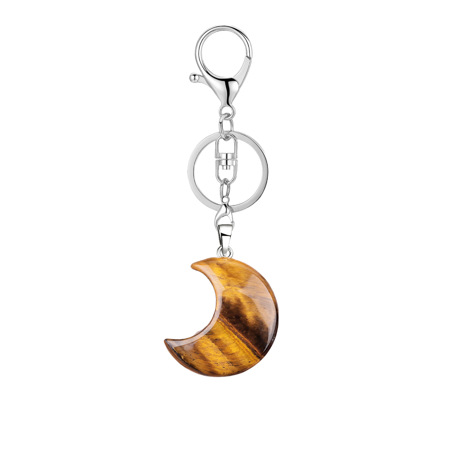 30MM Moon Stone Pendant Keychain