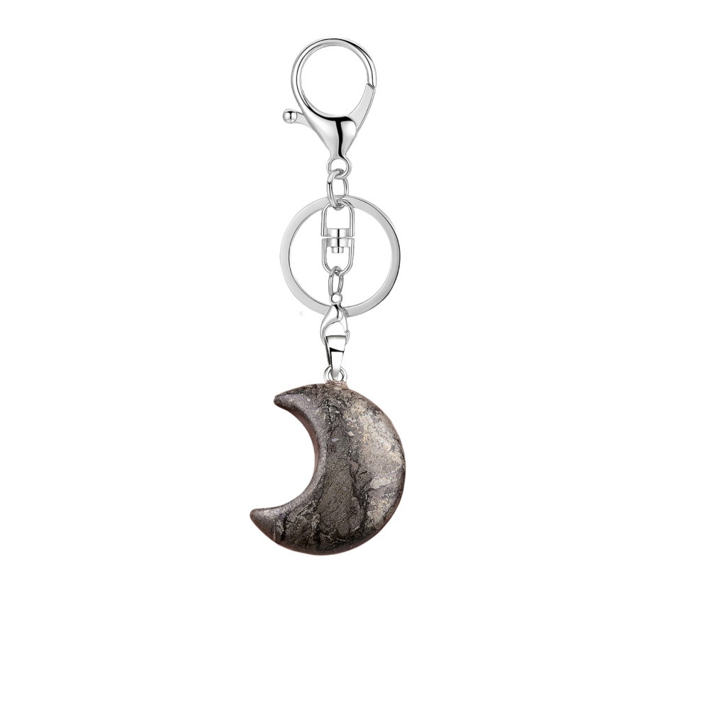 30MM Moon Stone Pendant Keychain