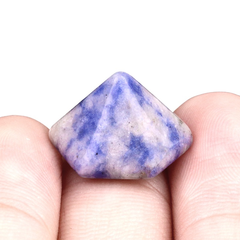 Handmade Craved Hexagonal Pyramid Cabochons Beads (10x16mm) for Making Jewelry