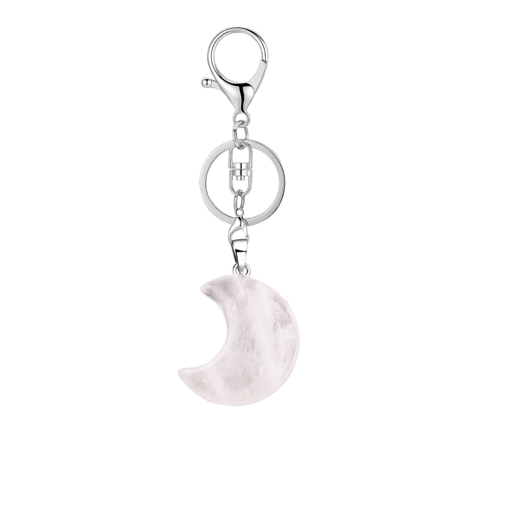 30MM Moon Stone Pendant Keychain