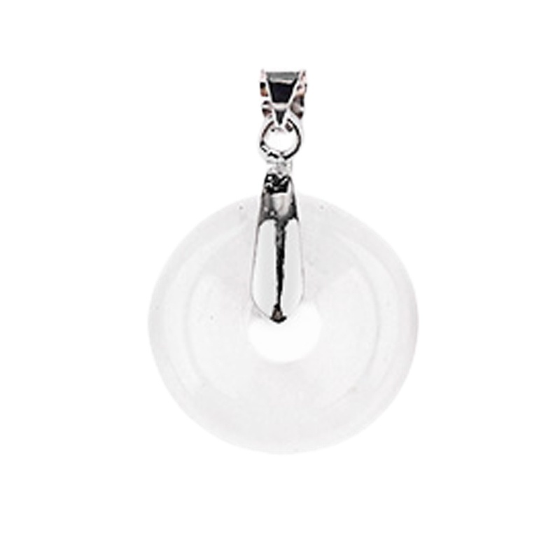 20MM Coin Stone Pendant for Making Jewelry Silver Clasp Pingan Charms