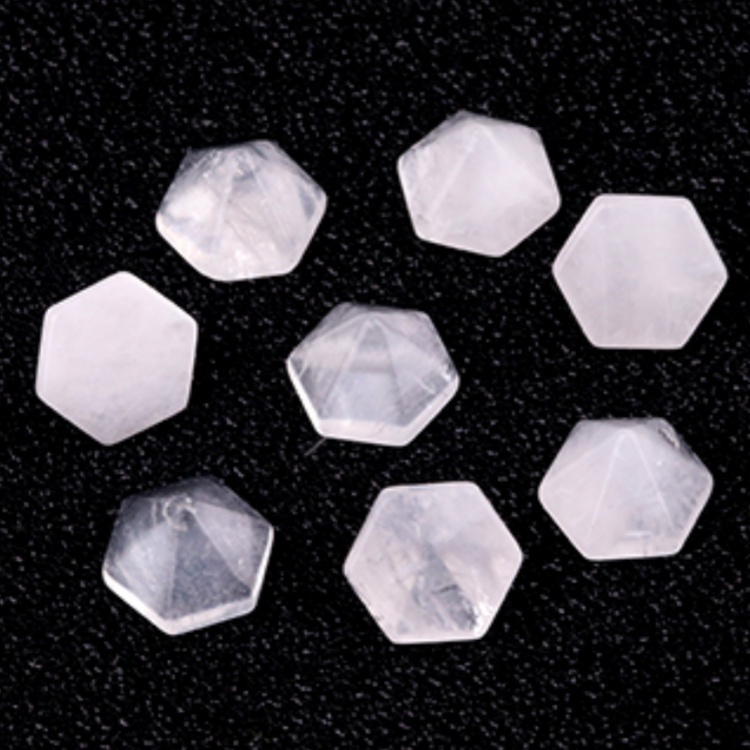 Handmade Craved Hexagonal Pyramid Cabochons Beads (10x16mm) for Making Jewelry