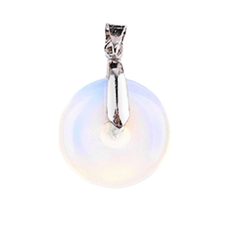20MM Coin Stone Pendant for Making Jewelry Silver Clasp Pingan Charms