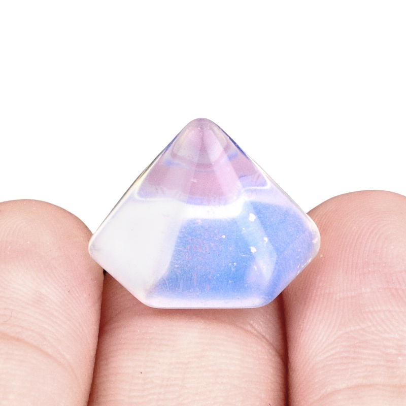 Handmade Craved Hexagonal Pyramid Cabochons Beads (10x16mm) for Making Jewelry