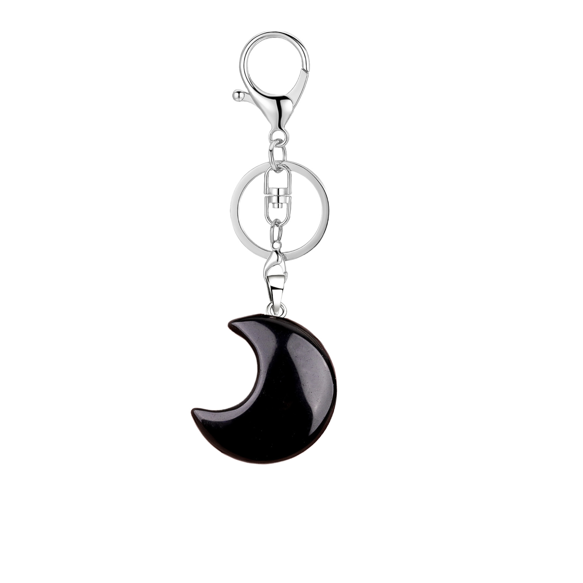 30MM Moon Stone Pendant Keychain