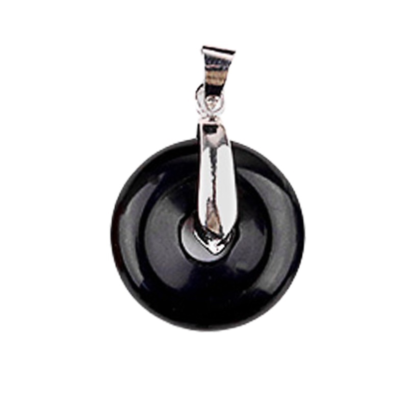20MM Coin Stone Pendant for Making Jewelry Silver Clasp Pingan Charms