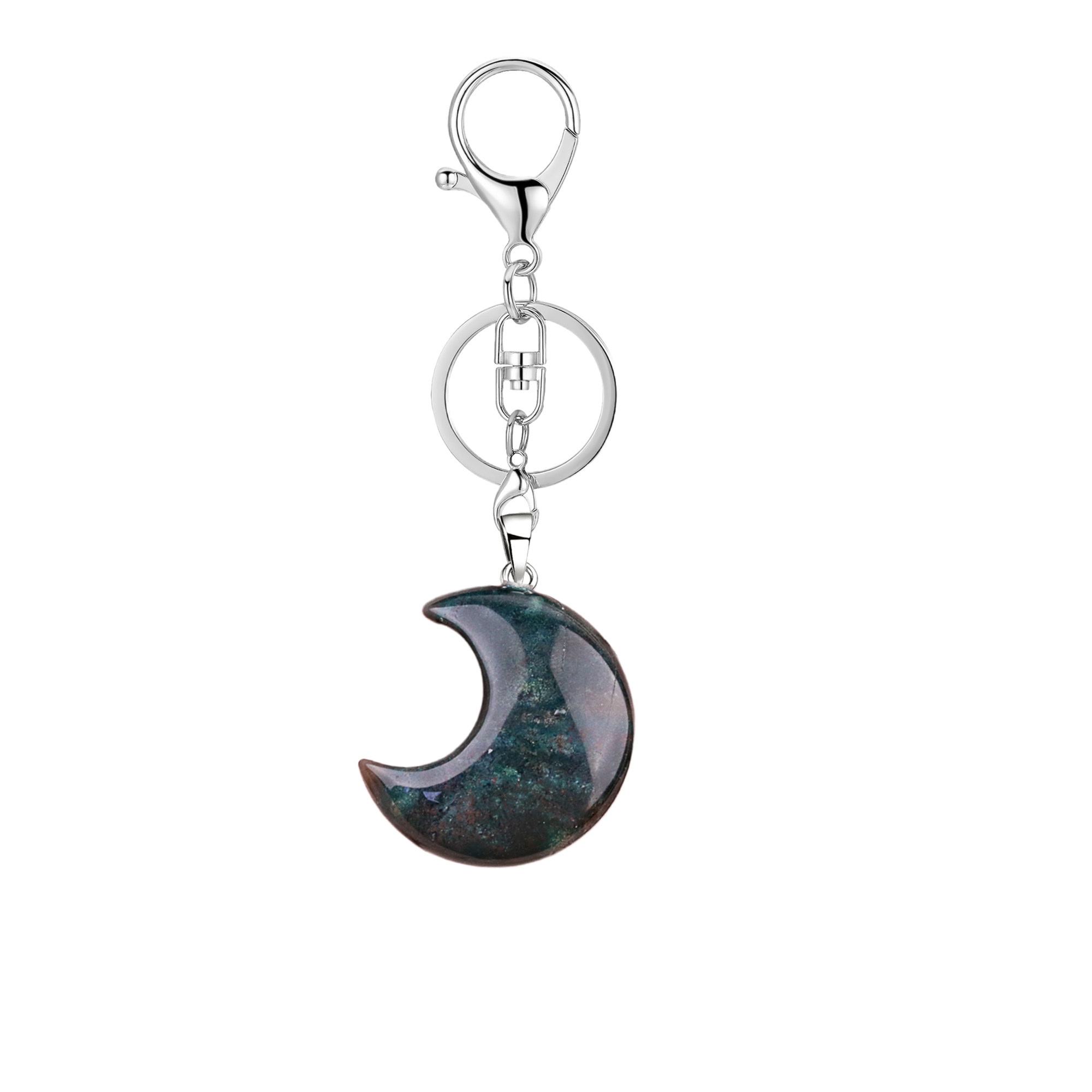 30MM Moon Stone Pendant Keychain