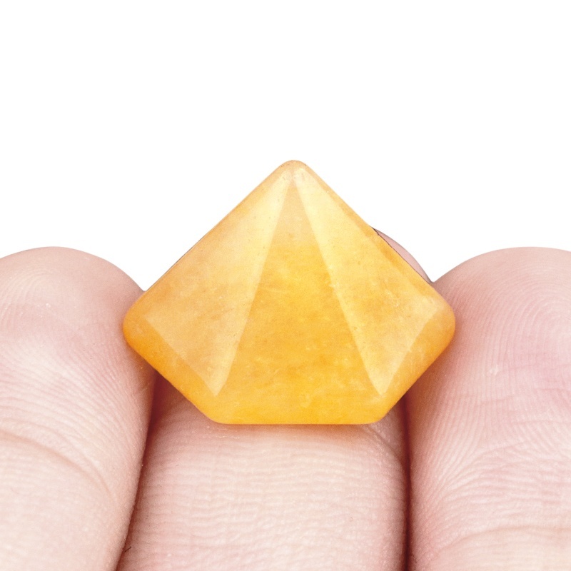 Handmade Craved Hexagonal Pyramid Cabochons Beads (10x16mm) for Making Jewelry