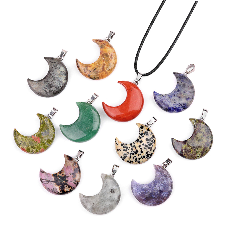 30MM Moon Stone Pendant for Making Jewelry