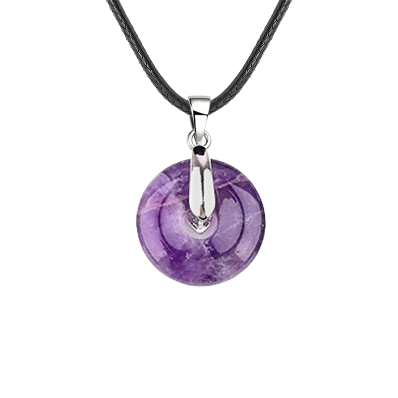 20MM Coin Stone Pendant for Making Jewelry Silver Clasp Pingan Charms
