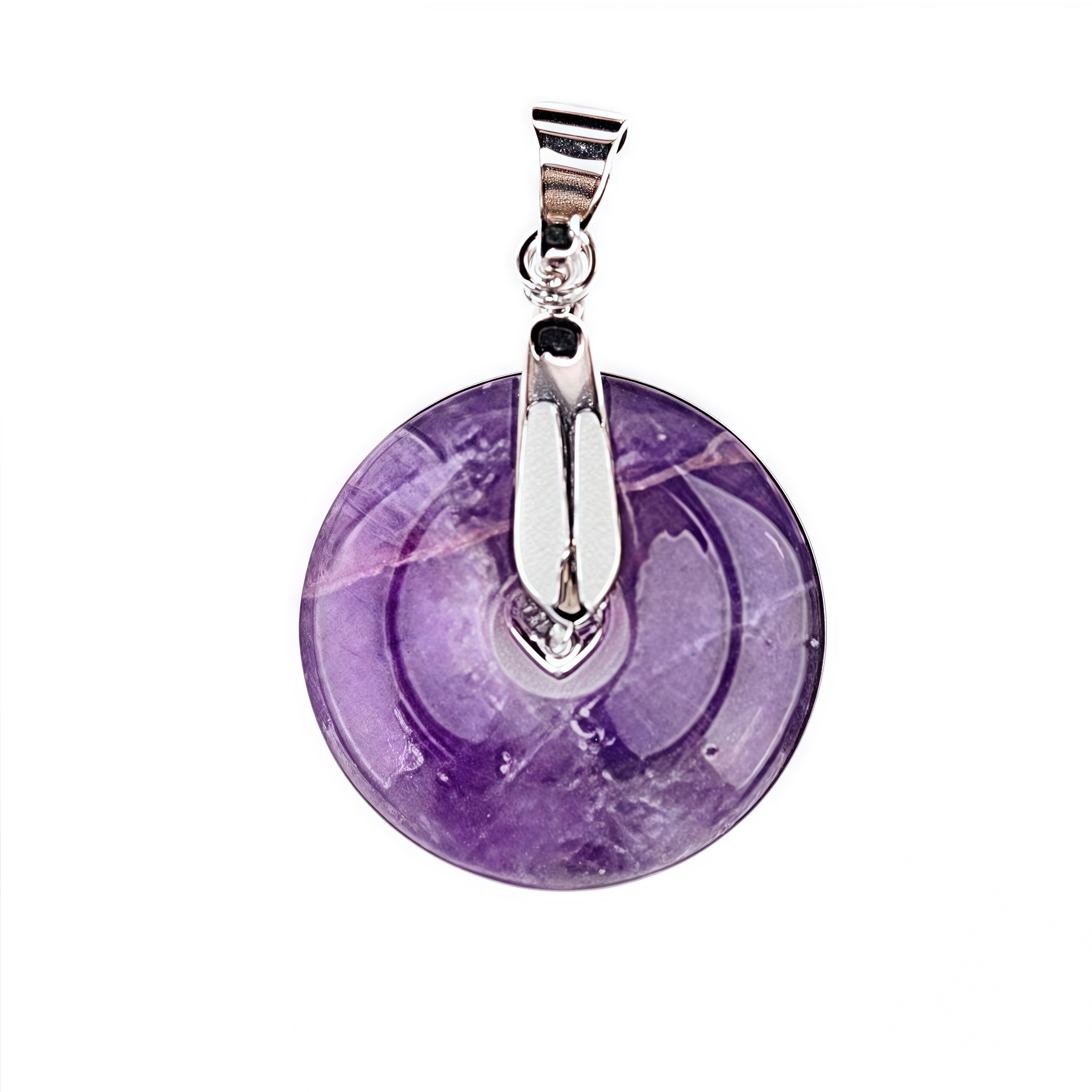 20MM Coin Stone Pendant for Making Jewelry Silver Clasp Pingan Charms