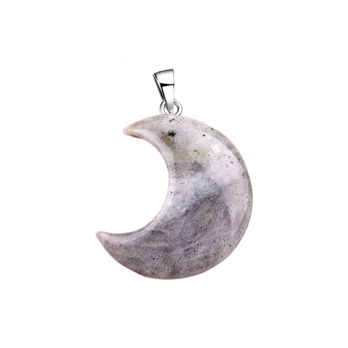 Sodalite 30MM Moon Stone Pendant for Making Jewelry