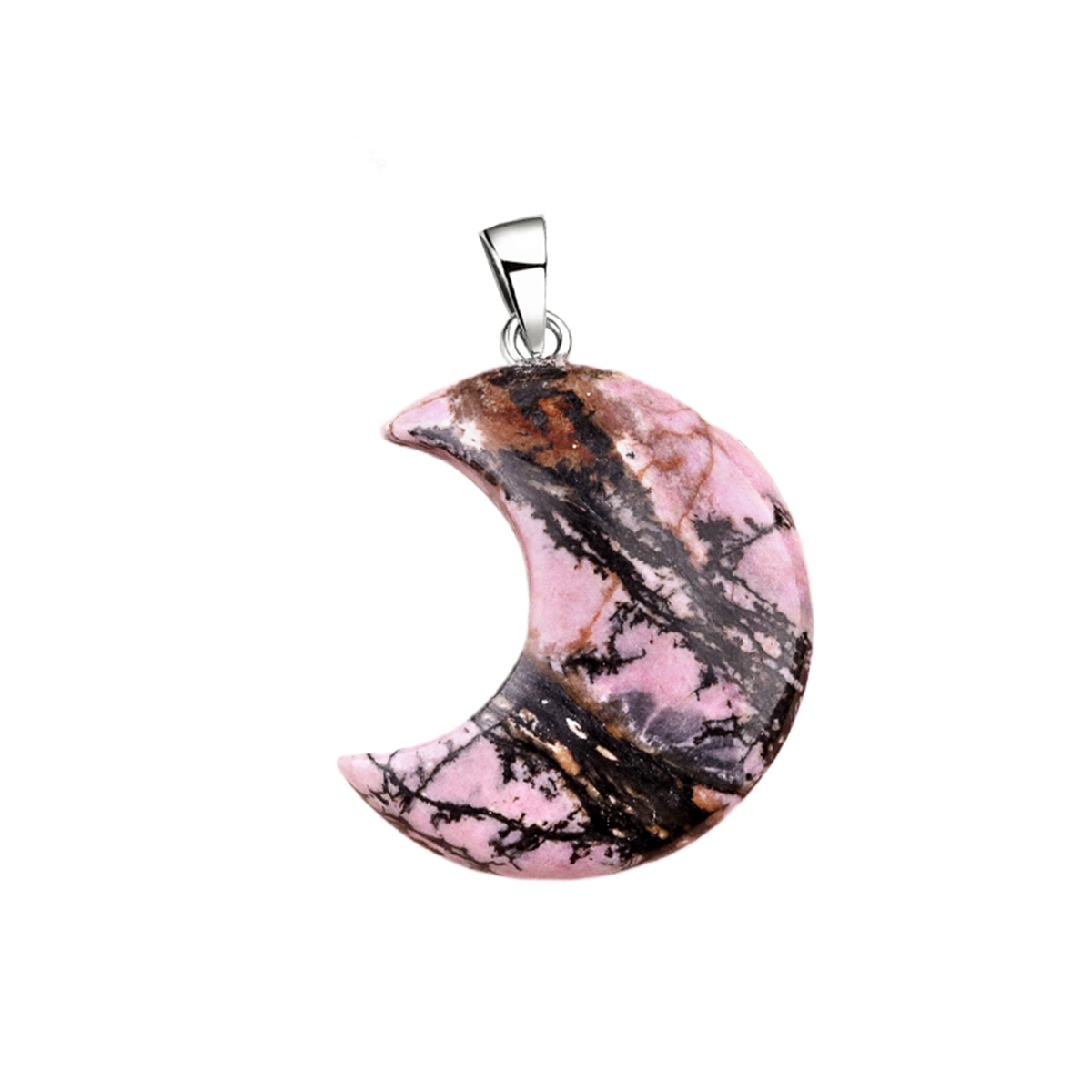 Sodalite 30MM Moon Stone Pendant for Making Jewelry