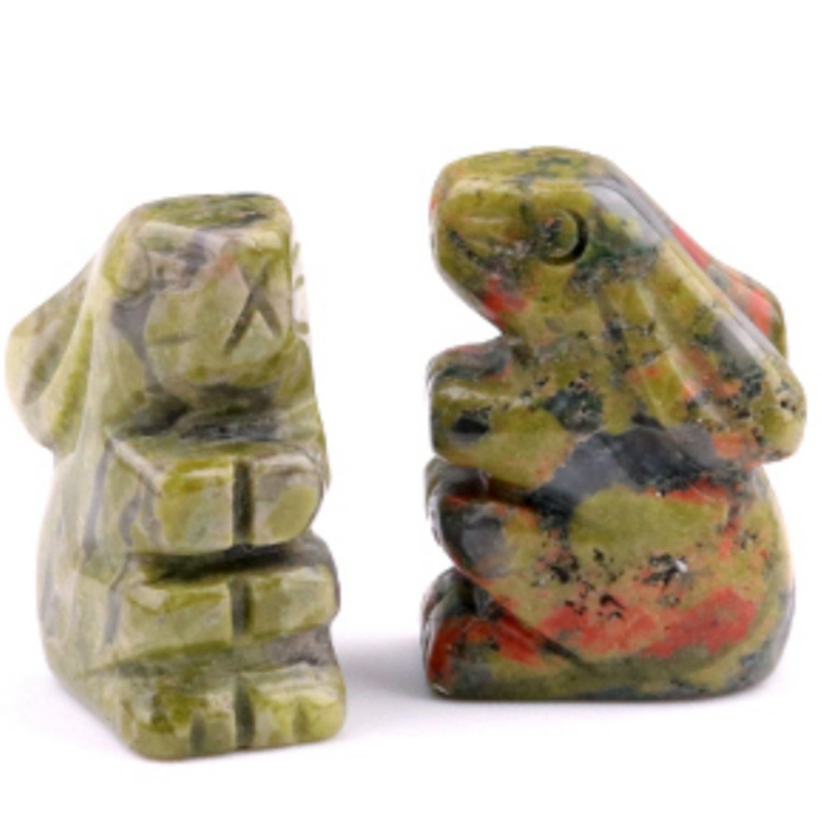 Handmade Carved 1.0Inch Gemstone Rabbit for Decoration  Animal Ornament
