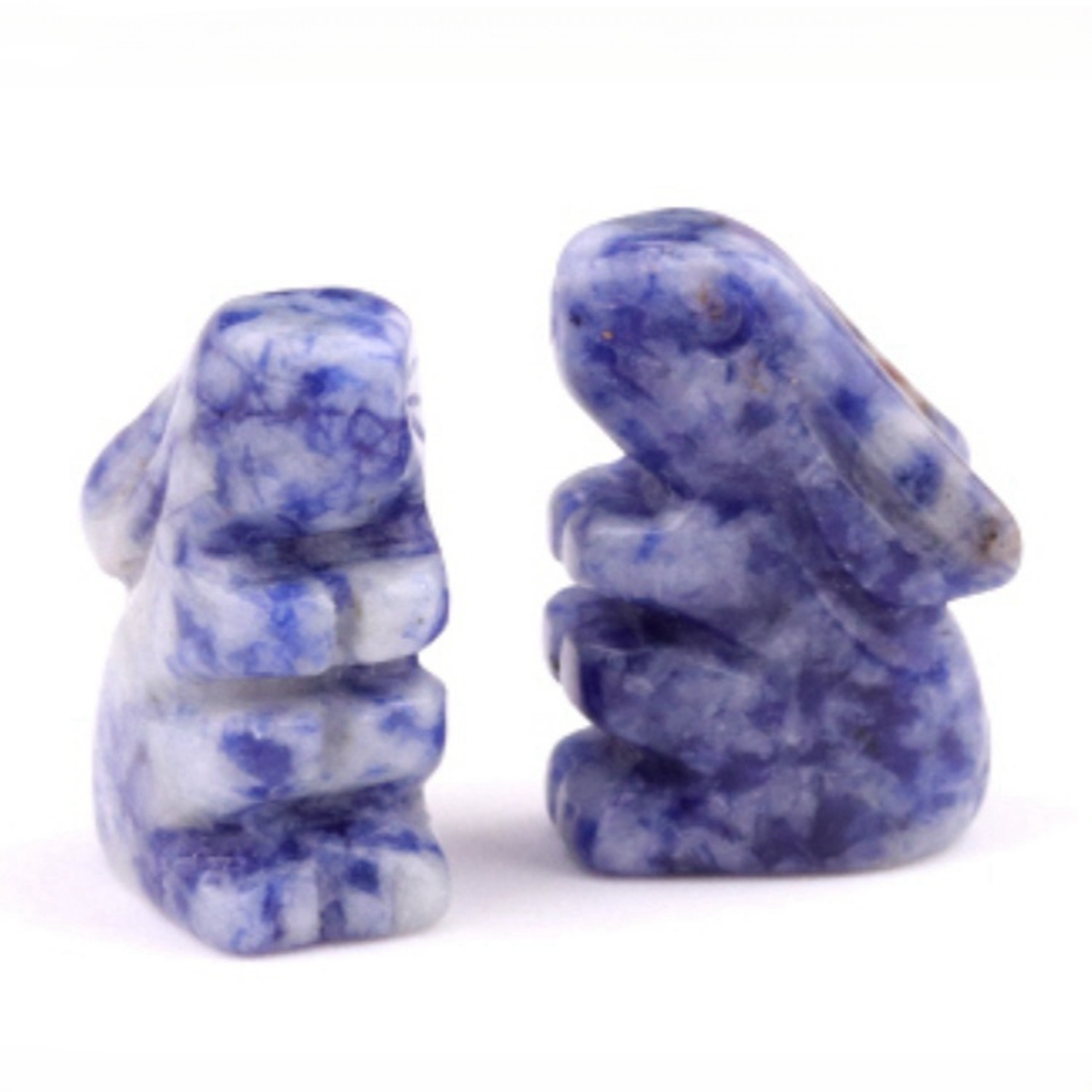 Handmade Carved 1.0Inch Gemstone Rabbit for Decoration  Animal Ornament