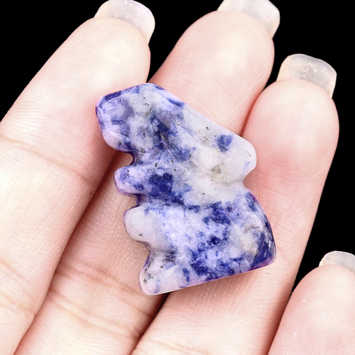Handmade Carved 1.0Inch Gemstone Rabbit for Decoration  Animal Ornament