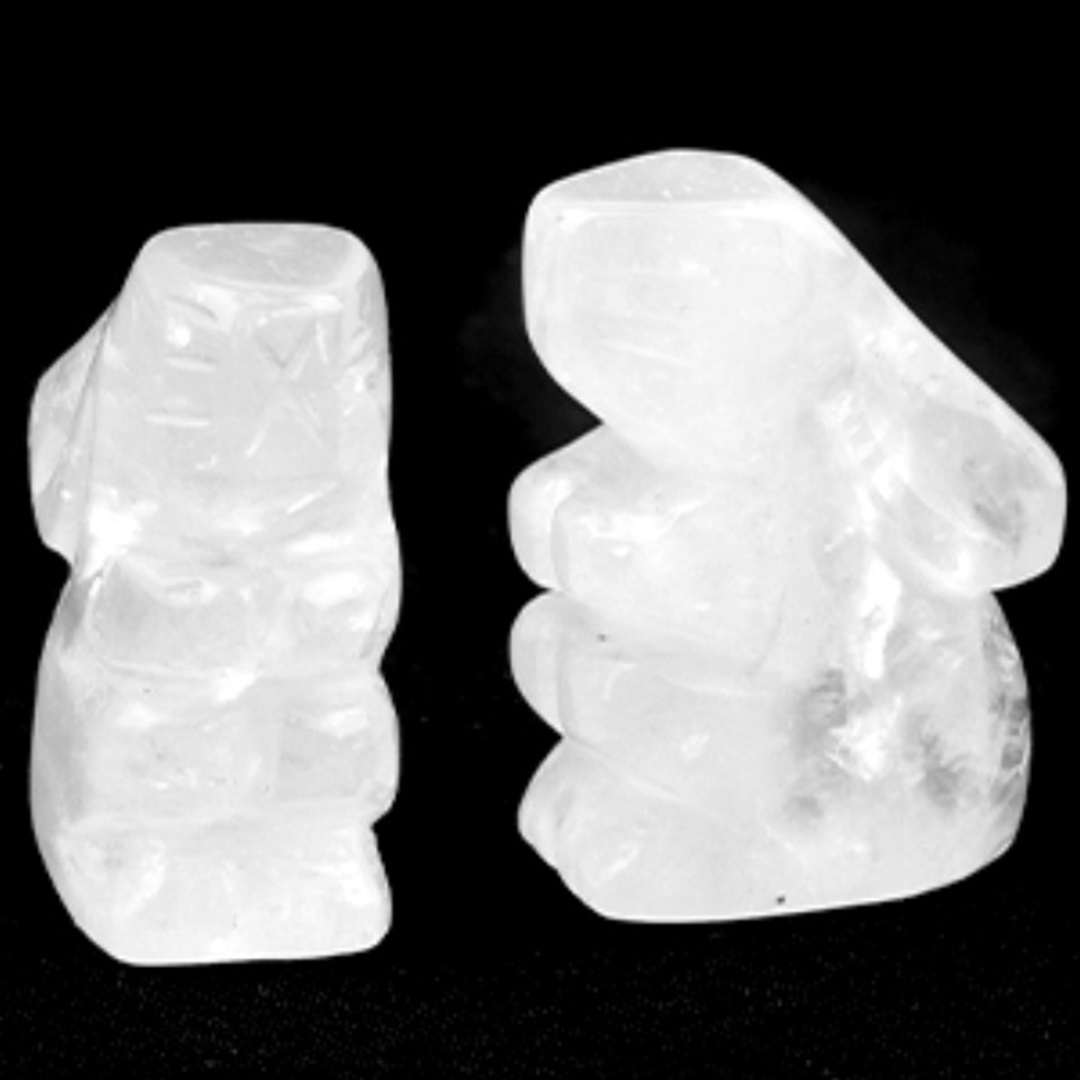 Handmade Carved 1.0Inch Gemstone Rabbit for Decoration  Animal Ornament