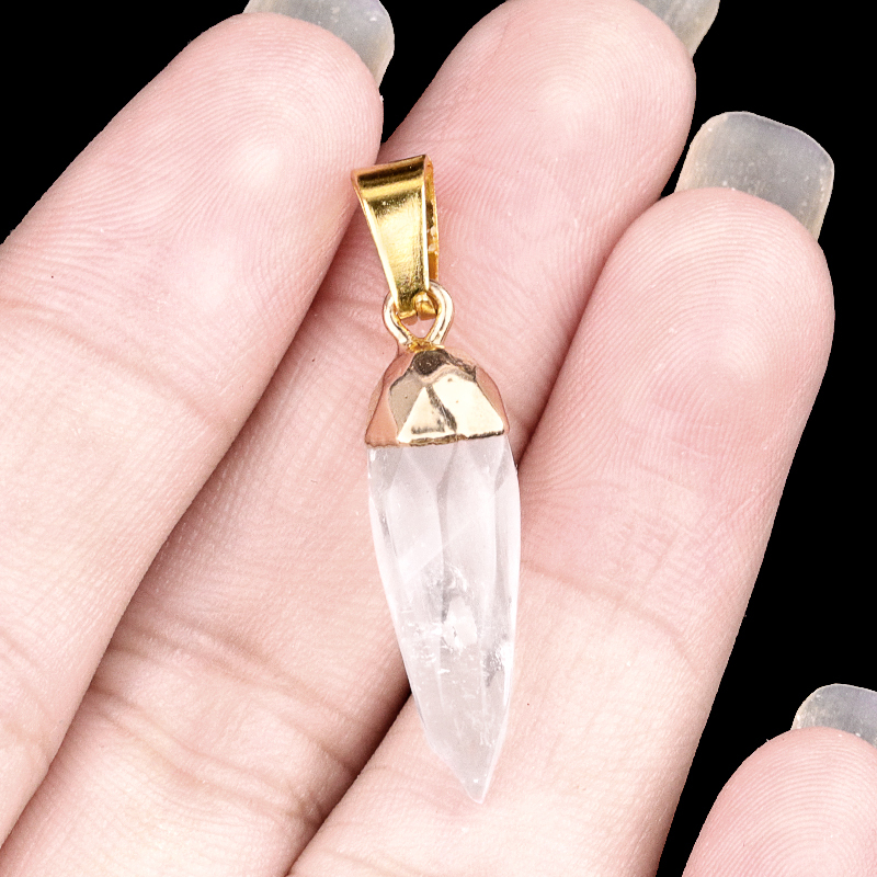 Green Aventurine Handmade Craved Faceted Chili Gold Stone Pendant for Making Jewelry