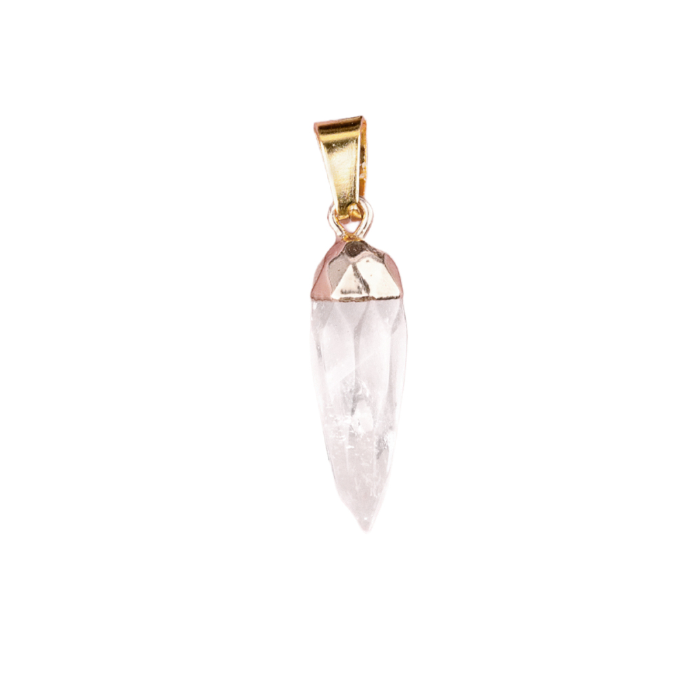 Handmade Craved Faceted Chili Gold Stone Pendant for Making Jewelry