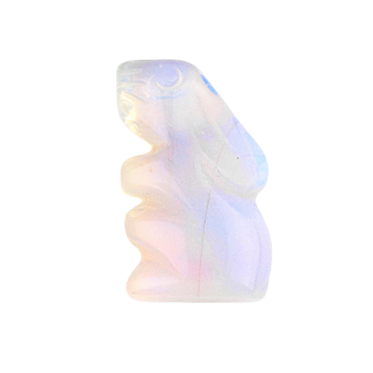 Handmade Carved 1.0Inch Gemstone Rabbit for Decoration  Animal Ornament