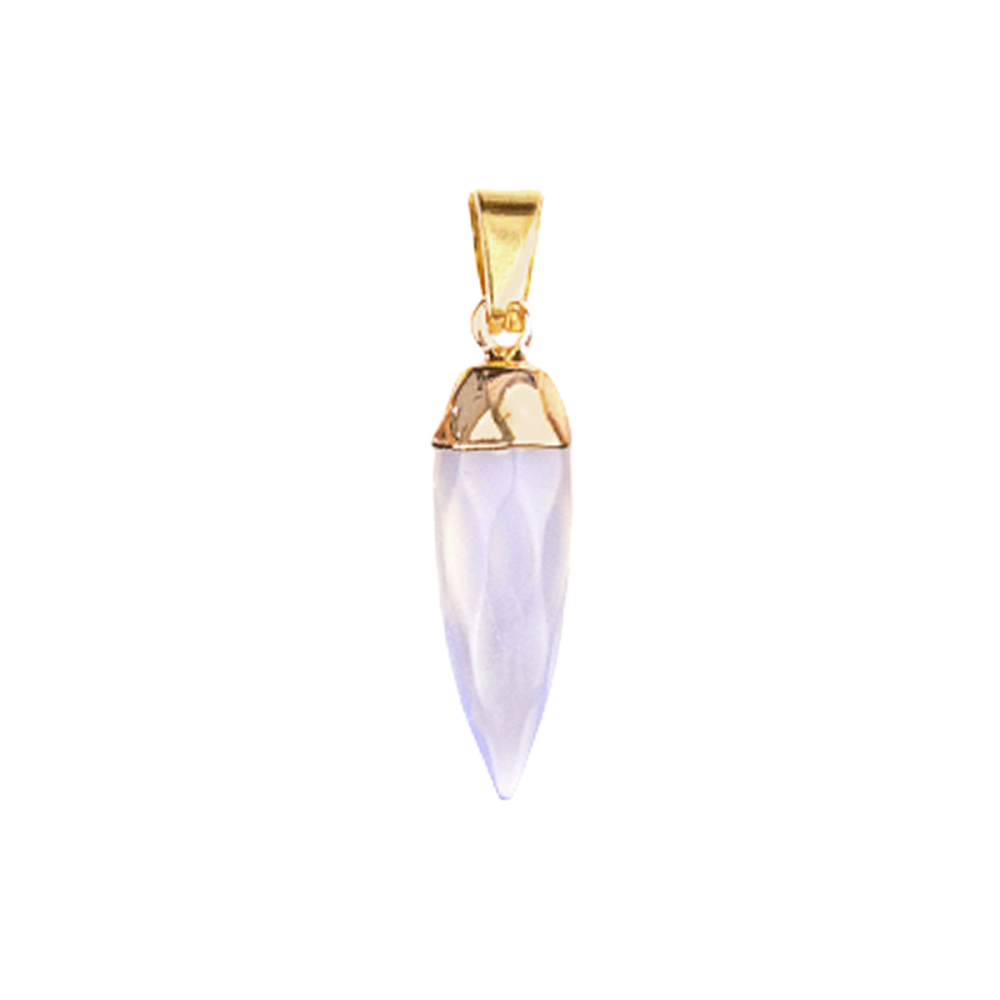 Handmade Craved Faceted Chili Gold Stone Pendant for Making Jewelry
