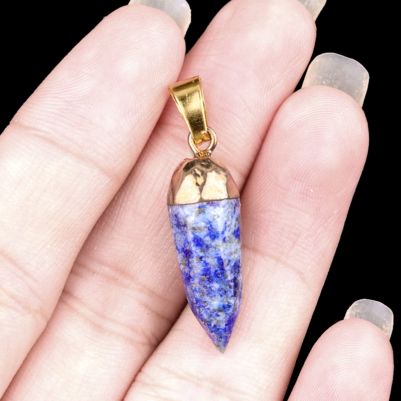 Quartz Crystal Handmade Craved Faceted Chili Gold Stone Pendant for Making Jewelry