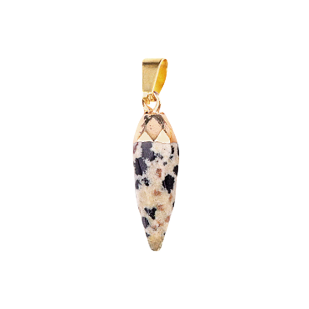 Handmade Craved Faceted Chili Gold Stone Pendant for Making Jewelry