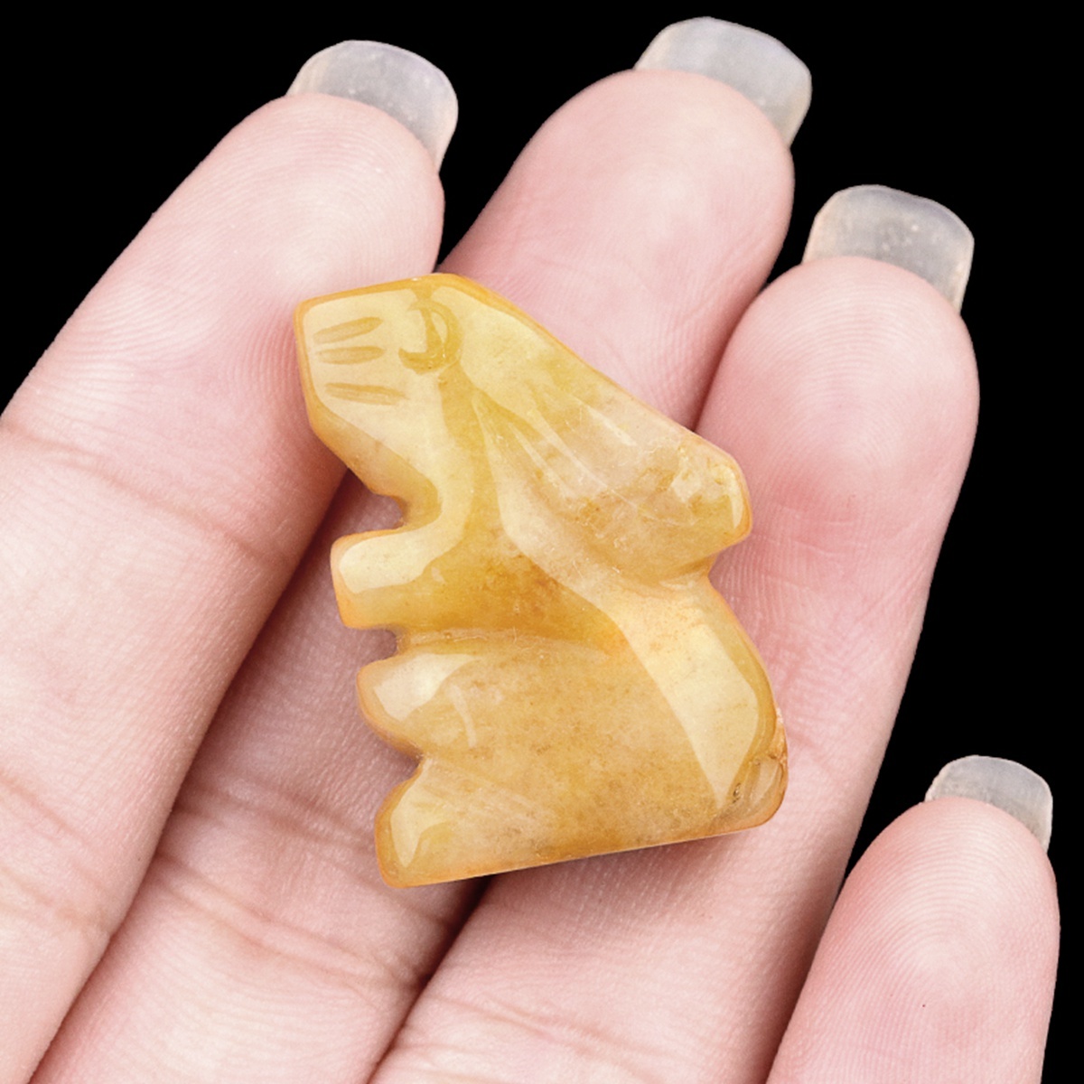 Red Jasper Handmade Carved 1.0Inch Gemstone Rabbit for Decoration  Animal Ornament