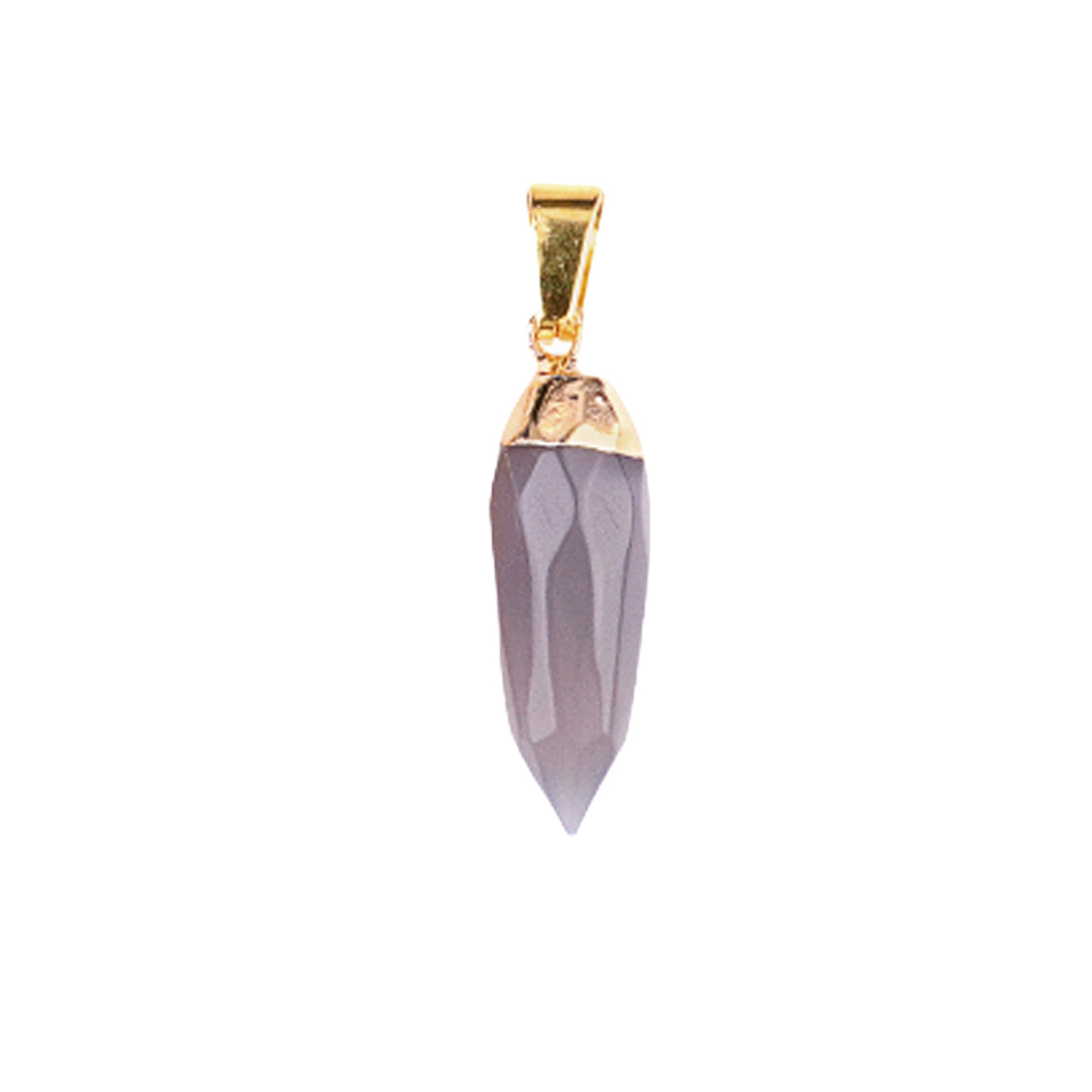 Handmade Craved Faceted Chili Gold Stone Pendant for Making Jewelry