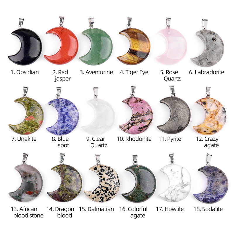 30MM Moon Stone Pendant for Making Jewelry