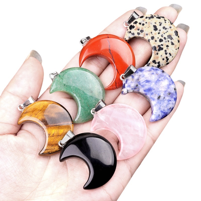 30MM Moon Stone Pendant for Making Jewelry
