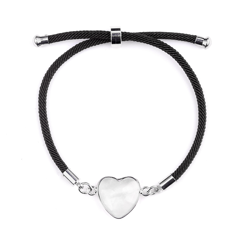 15mm Heart Wrapped Gold Connector Charms  Adjustable Stone Bracelet
