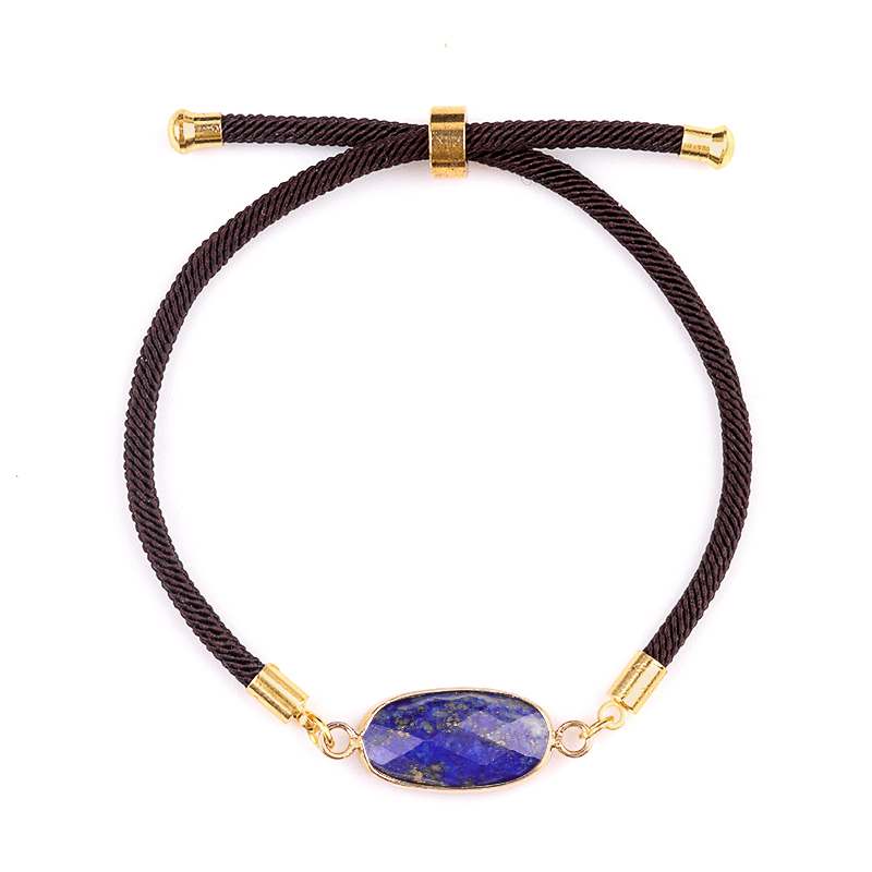 Howlite Turquoise Faceted Oval Beads Wrapped Gold Connector Charms  Adjustable Stone Bracelet