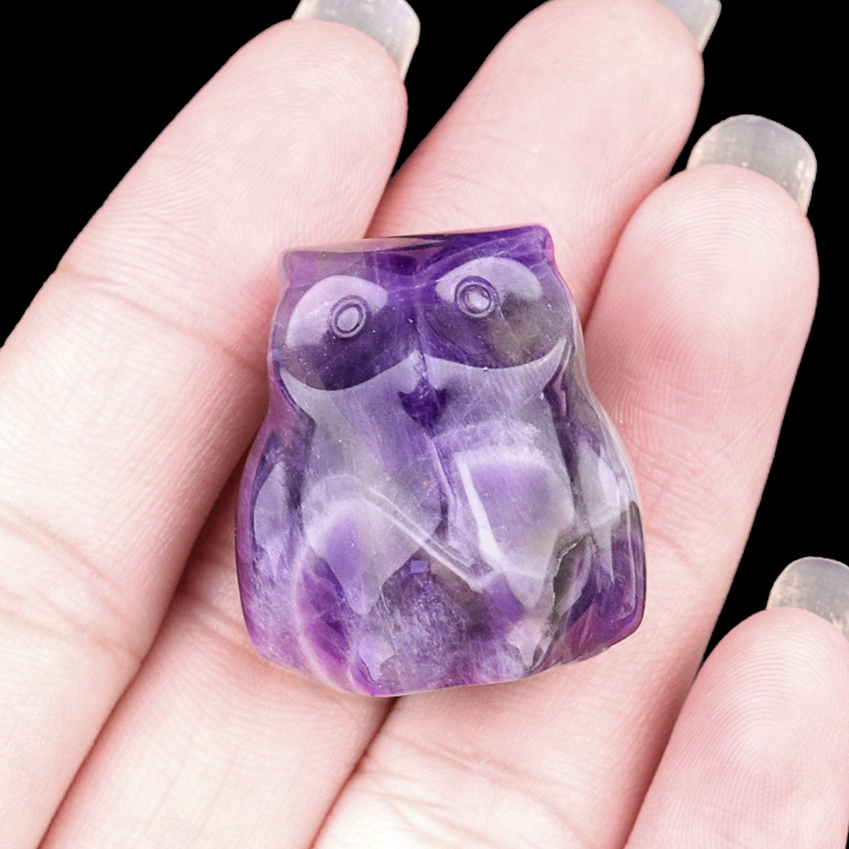 Handmade Craved 1.0Inch Gemstone Owl for Home & Office Decoration