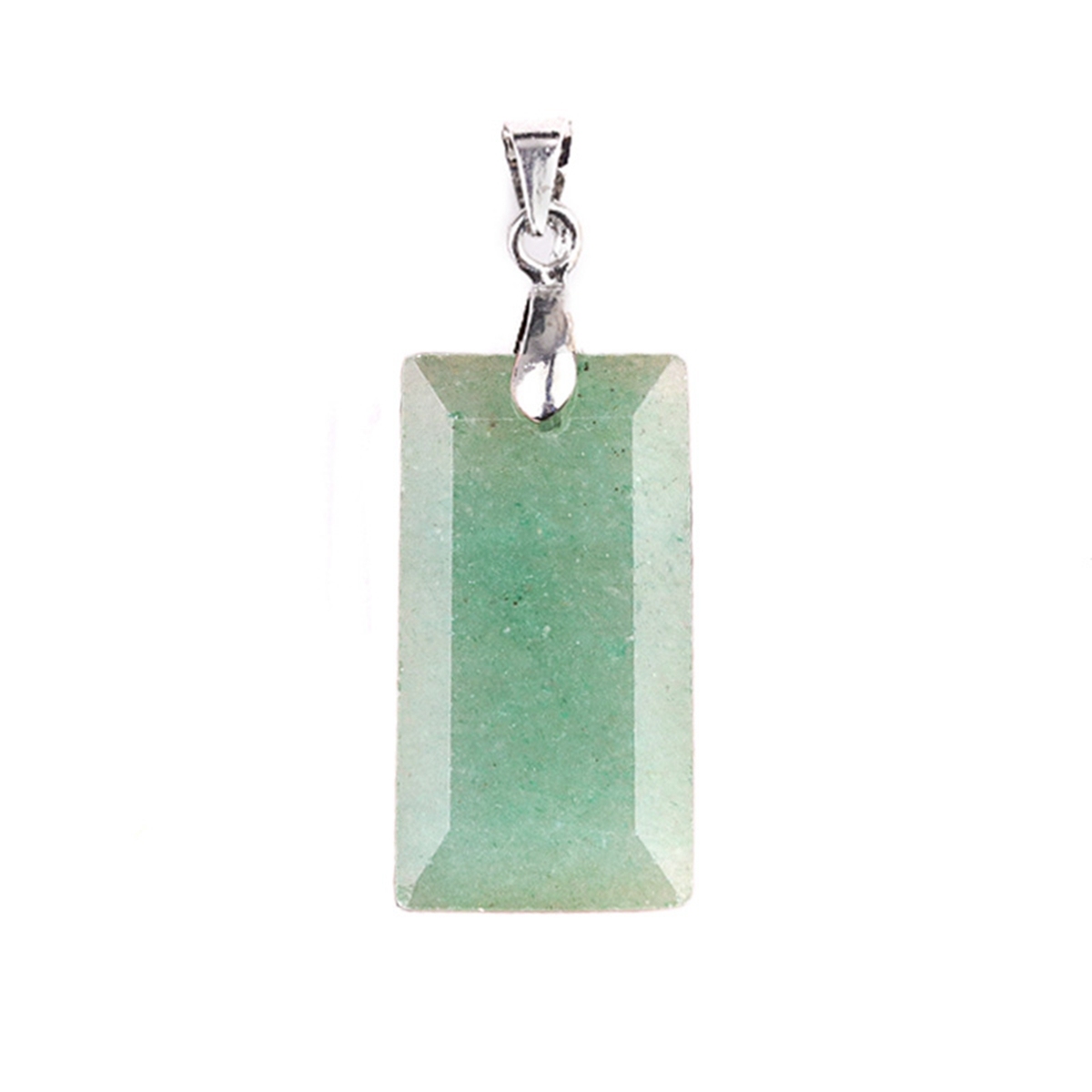 Natural Faceted Rectangle Stone Pendant for Making Jewelry Necklace Earrings