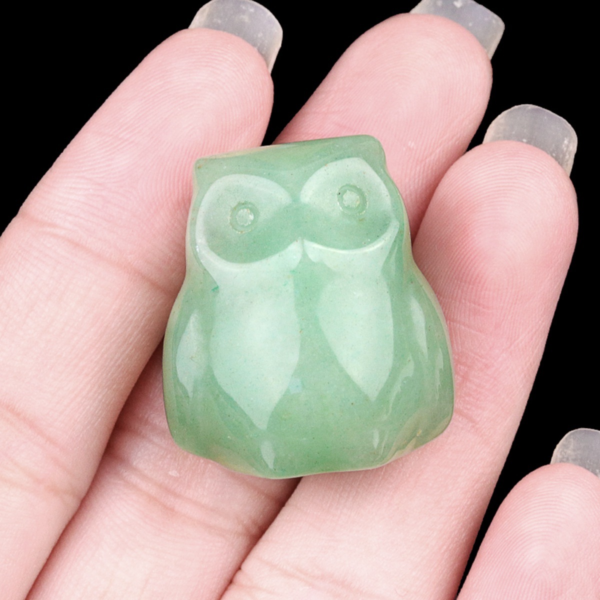 Handmade Craved 1.0Inch Gemstone Owl for Home & Office Decoration