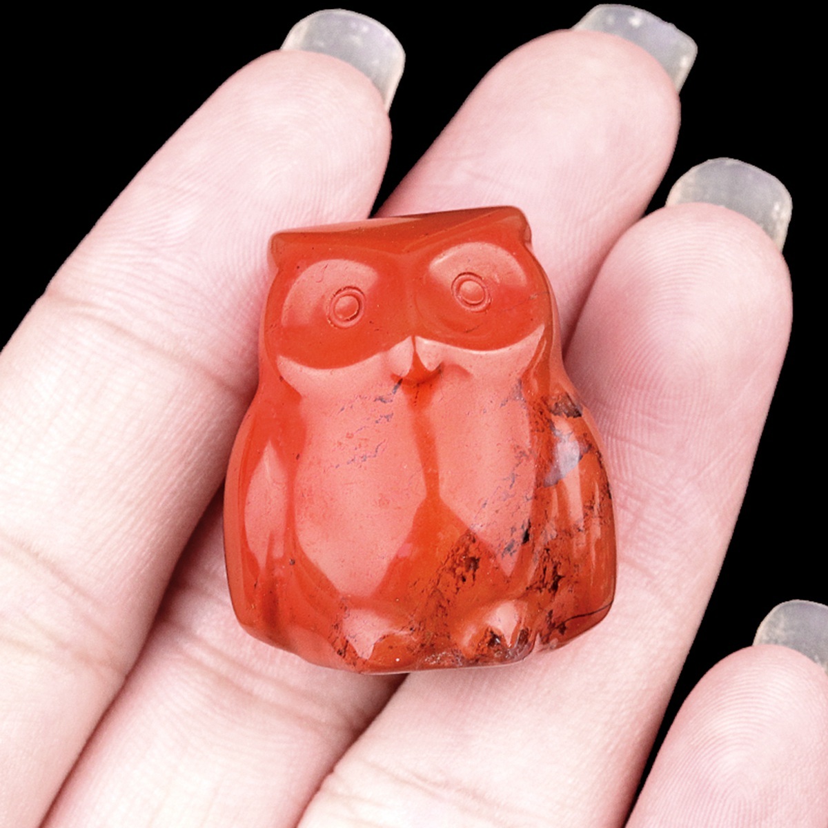 Handmade Craved 1.0Inch Gemstone Owl for Home & Office Decoration