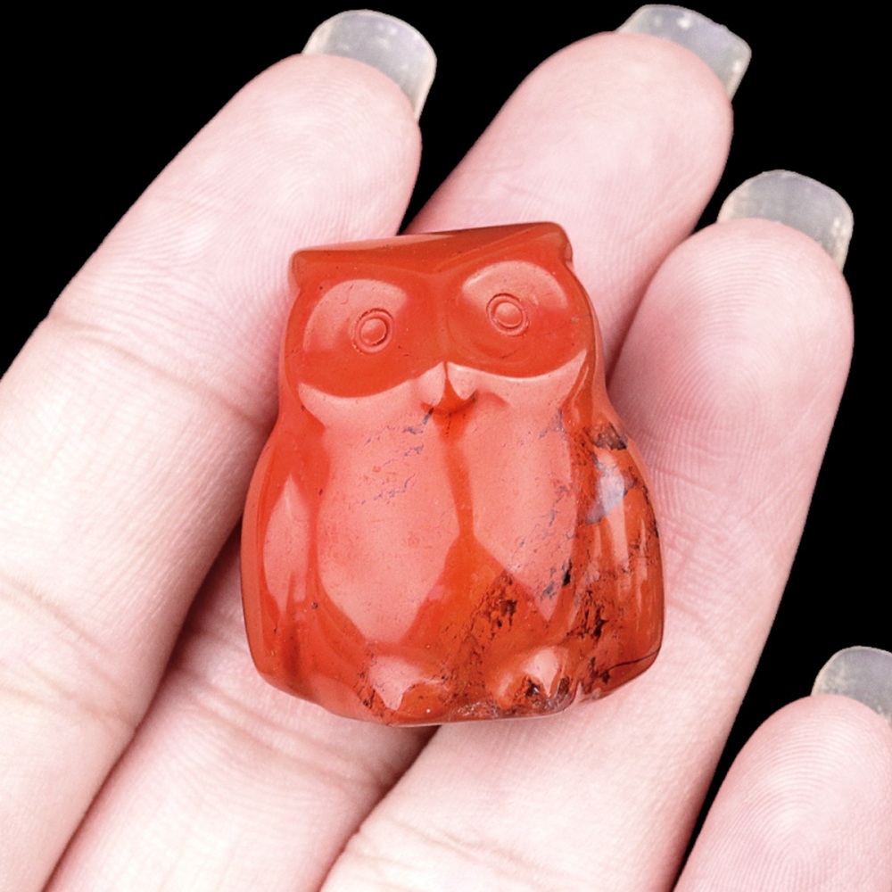 Handmade Craved 1.0Inch Gemstone Owl for Home & Office Decoration