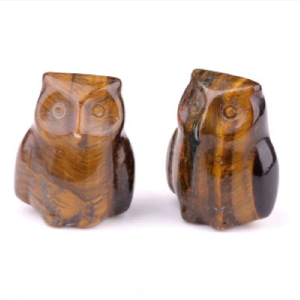 Handmade Craved 1.0Inch Gemstone Owl for Home & Office Decoration