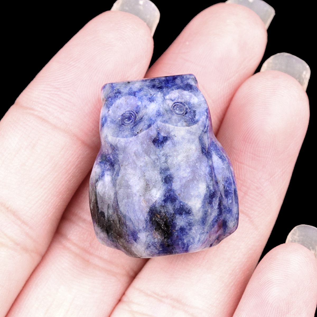 Handmade Craved 1.0Inch Gemstone Owl for Home & Office Decoration